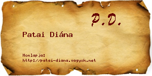 Patai Diána névjegykártya